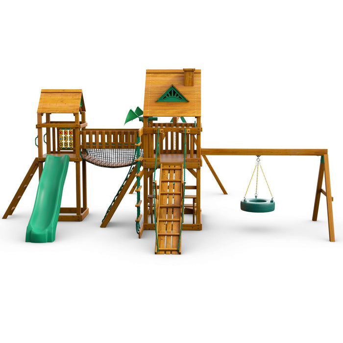 Gorilla Playsets Pioneer Peak w/ Amber Posts and Standard Wood Roof