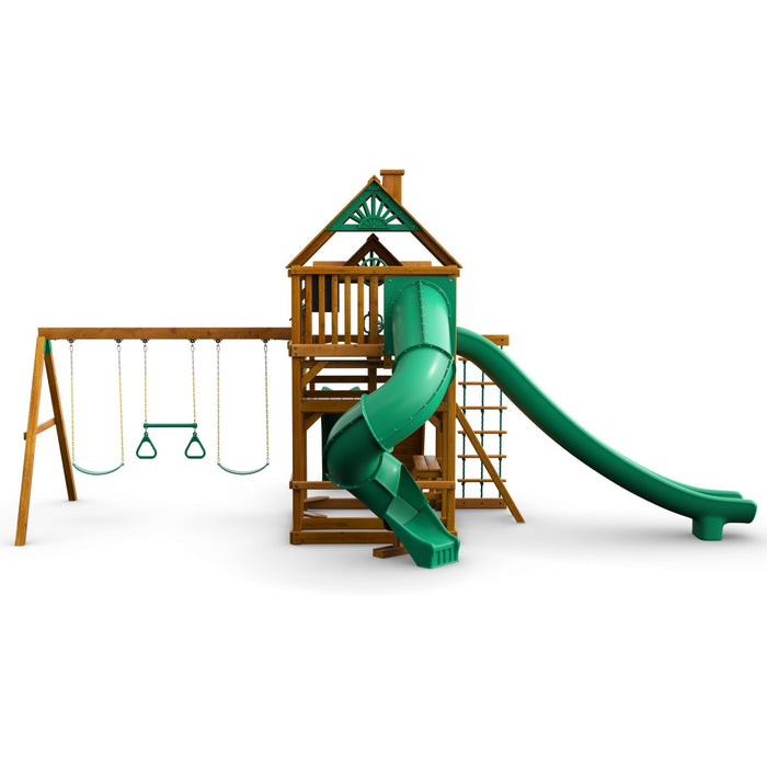 Gorilla Playsets Great Skye II w/ Amber Posts and Standard Wood Roof