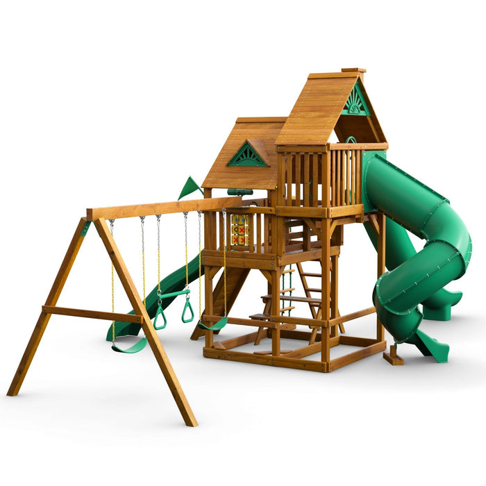 Gorilla Playsets Great Skye II w/ Amber Posts and Standard Wood Roof