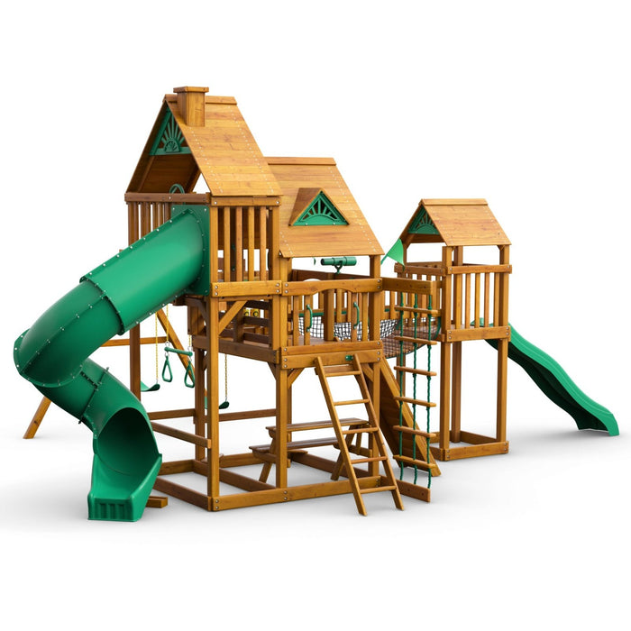 Gorilla Playsets Treasure Trove w/ Amber Posts and Standard Wood Roof