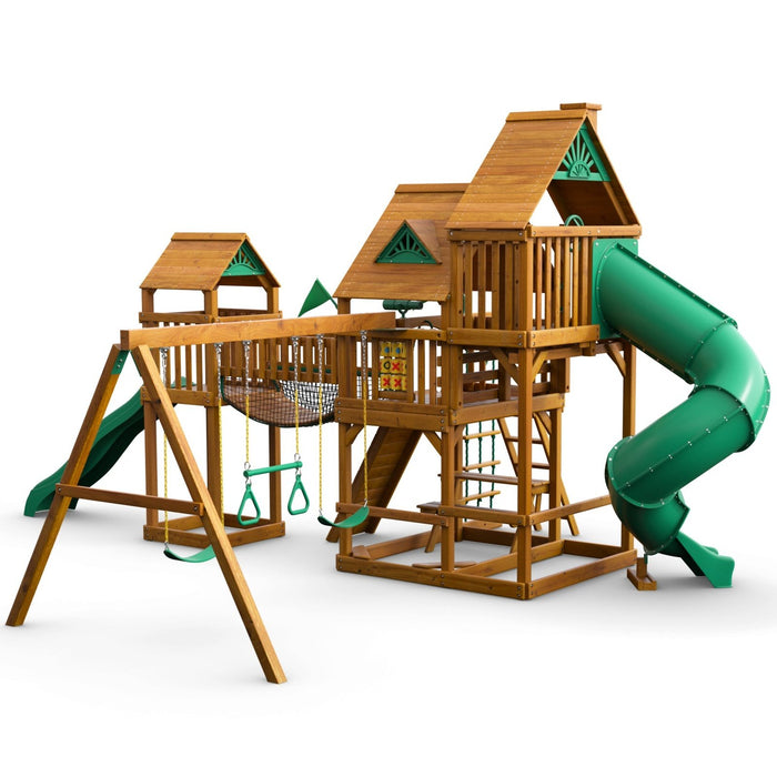 Gorilla Playsets Treasure Trove w/ Amber Posts and Standard Wood Roof