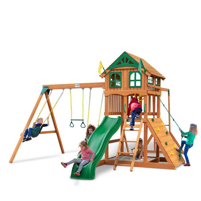 Gorilla Playsets Outing w/ Wood Roof & Monkey Bars