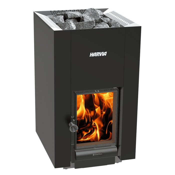 Harvia GreenFlame Series 15.7kW Traditional Wood Sauna Stove