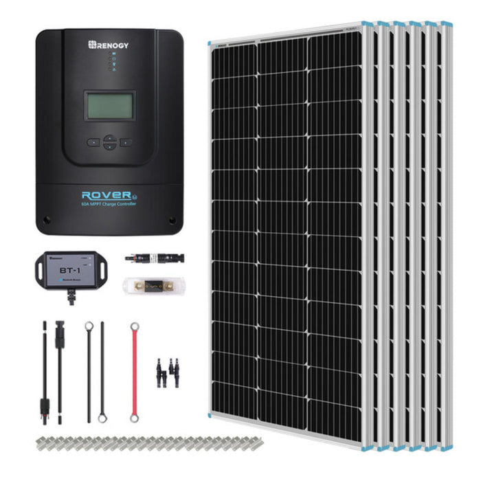 Renogy 600W 12V Monocrystalline Solar Premium Kit with Rover 60A Charger Controller