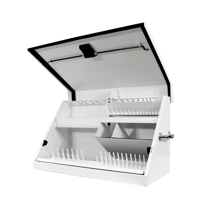 30" x 15" Montezuma Triangle Toolbox (in white)