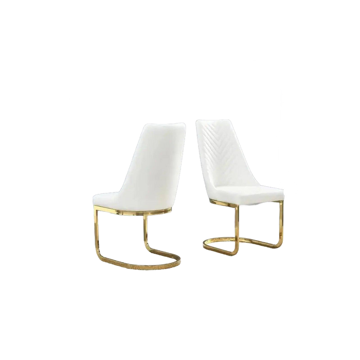 Best Quality Furniture Chair - V-Pattern with Gold Chrome Legs