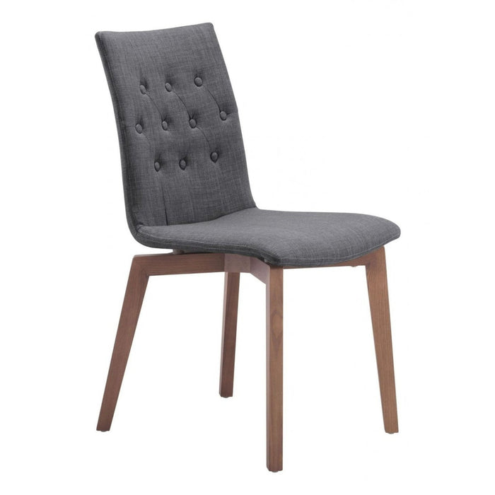 Zuo Orebro Dining Chairs: Set of 2 in Graphite - Elegant Seating Solution