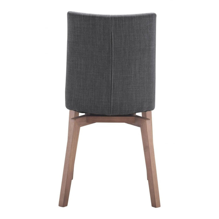 Zuo Orebro Dining Chairs: Set of 2 in Graphite - Elegant Seating Solution