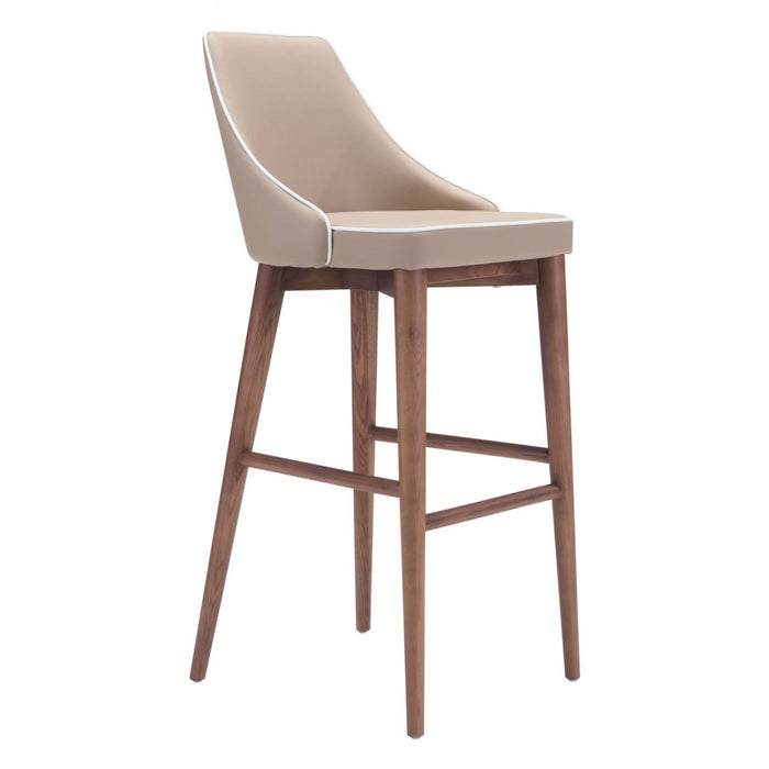 Moor Bar Chair in Elegant Beige by Zuo – Stylish Seating