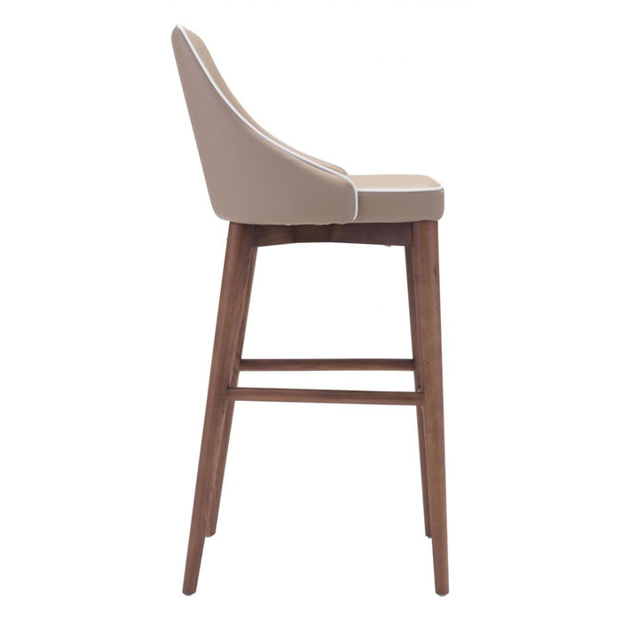 Moor Bar Chair in Elegant Beige by Zuo – Stylish Seating