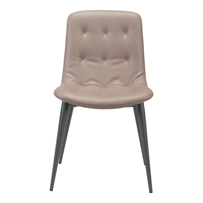 Zuo Tangiers Dining Chairs (2-Pack) in Elegant Taupe – Limited Stock