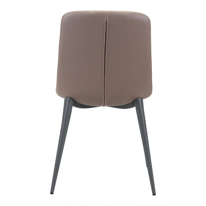 Zuo Tangiers Dining Chairs (2-Pack) in Elegant Taupe – Limited Stock