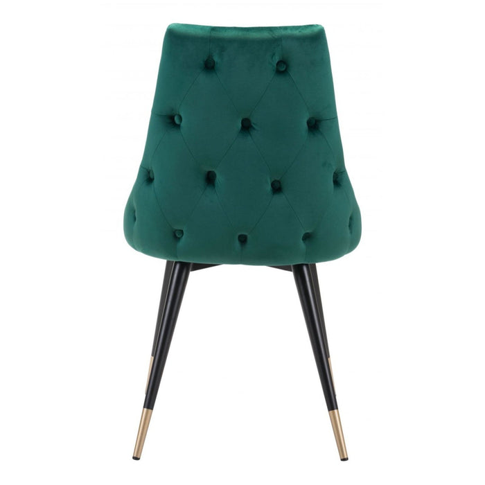 Zuo Piccolo Dining Chairs (2-Pack) in Elegant Green – Stylish Seating Duo