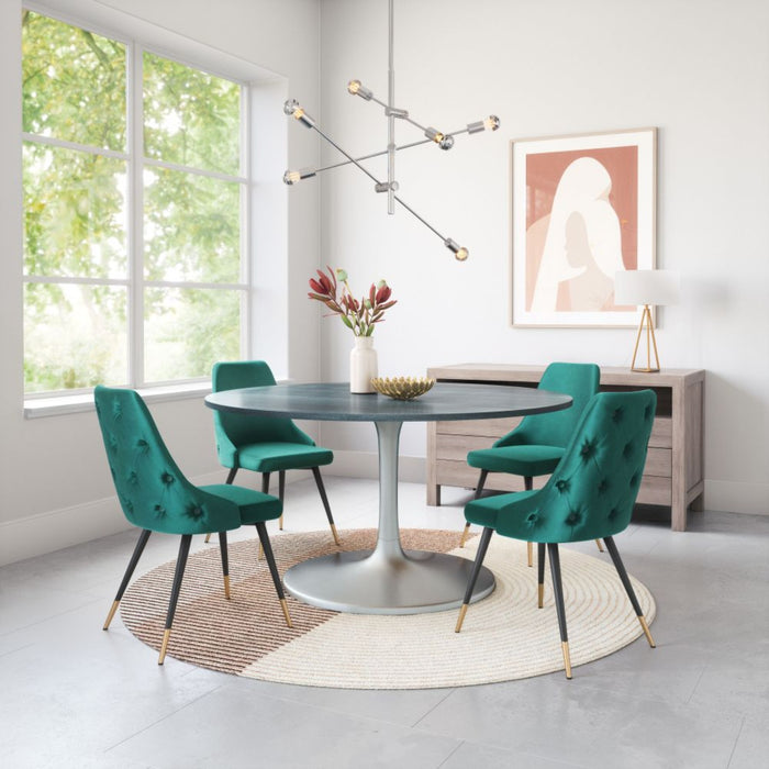 Zuo Piccolo Dining Chairs (2-Pack) in Elegant Green – Stylish Seating Duo