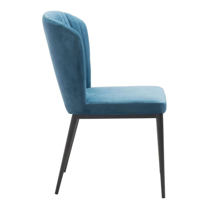 Zuo Tolivere Dining Chairs (2-Pack) in Elegant Blue – Stylish Seating Duo