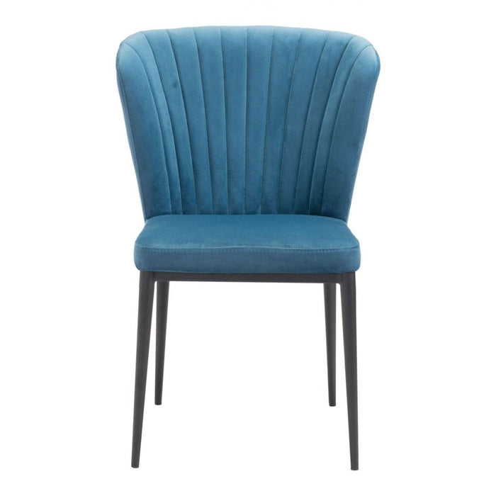 Zuo Tolivere Dining Chairs (2-Pack) in Elegant Blue – Stylish Seating Duo