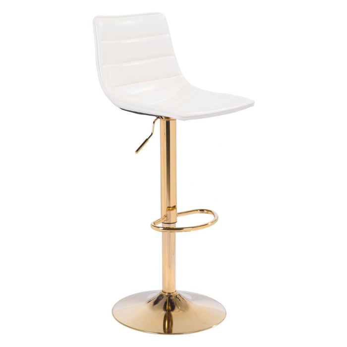 Zuo Prima Cream & Gold Bar Chair – Elegant Seating