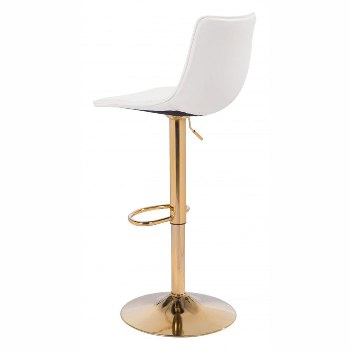 Zuo Prima Cream & Gold Bar Chair – Elegant Seating