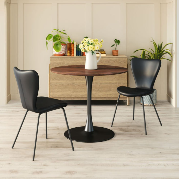 Zuo Opus Dining Table in Elegant Brown & Black Finish