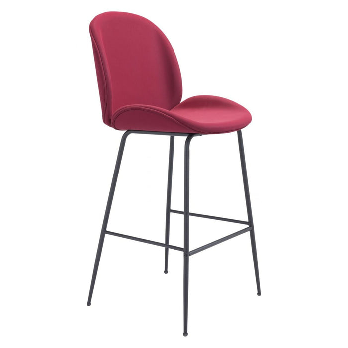 Zuo Miles Bar Chair Red