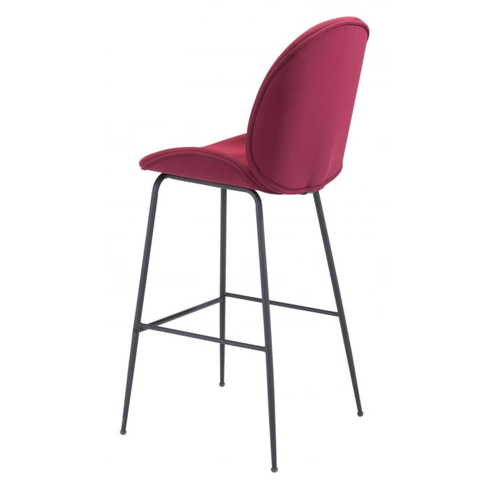 Zuo Miles Bar Chair Red
