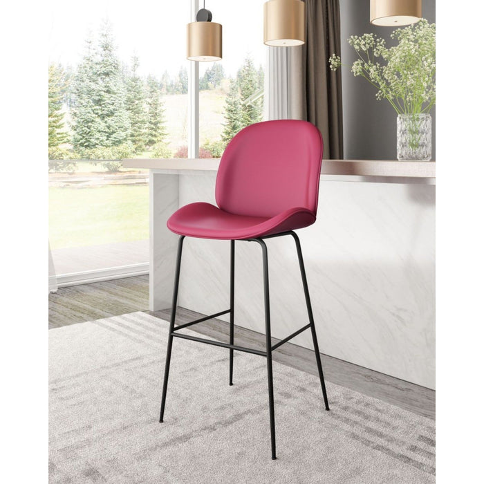 Zuo Miles Bar Chair Red
