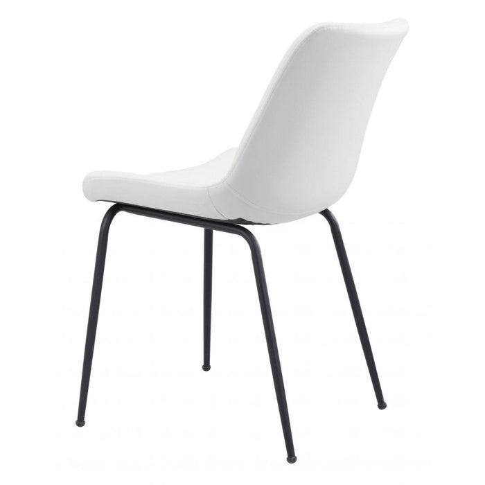 Zuo Byron Dining Chairs - Set of 2 in Elegant White Finish