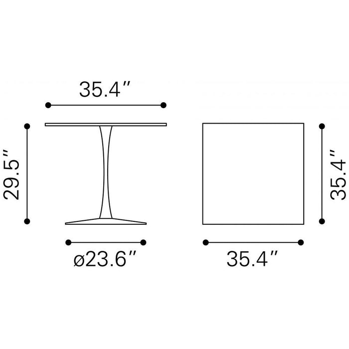 Molly Brown Dining Table by Zuo: Elegant & Timeless