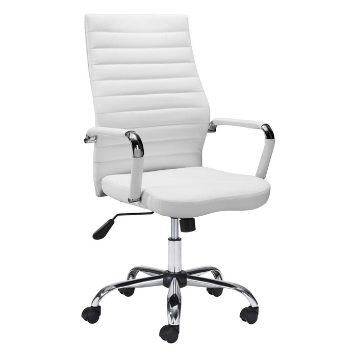 Zuo Primero White Office Chair - Sleek Comfort