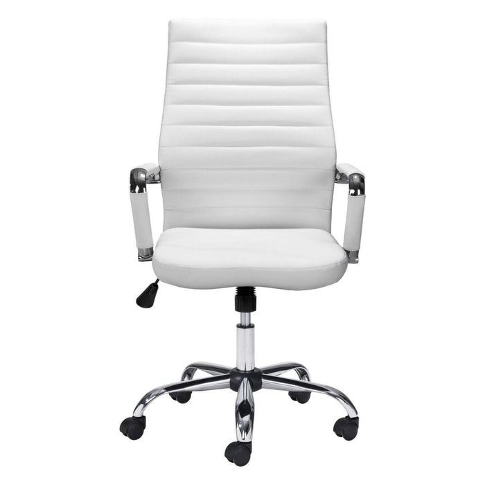 Zuo Primero White Office Chair - Sleek Comfort