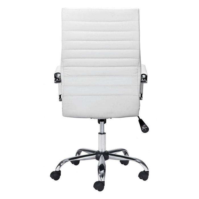 Zuo Primero White Office Chair - Sleek Comfort