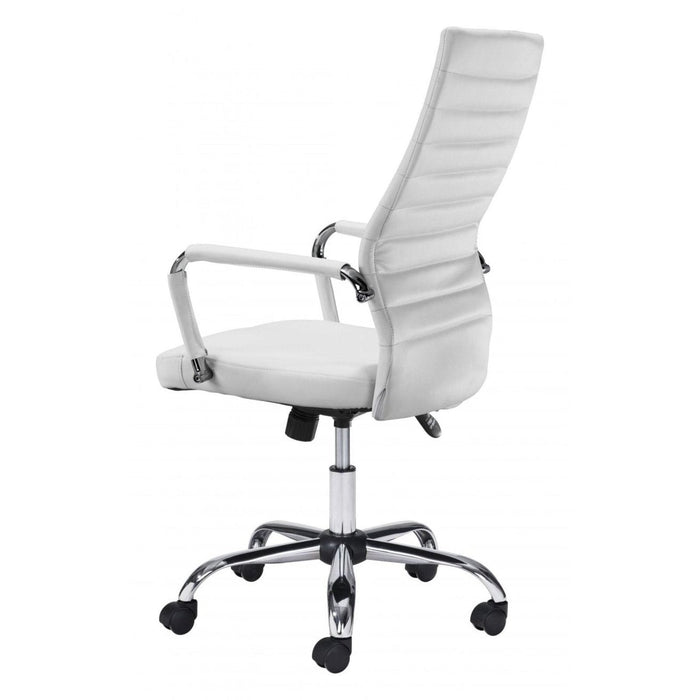 Zuo Primero White Office Chair - Sleek Comfort