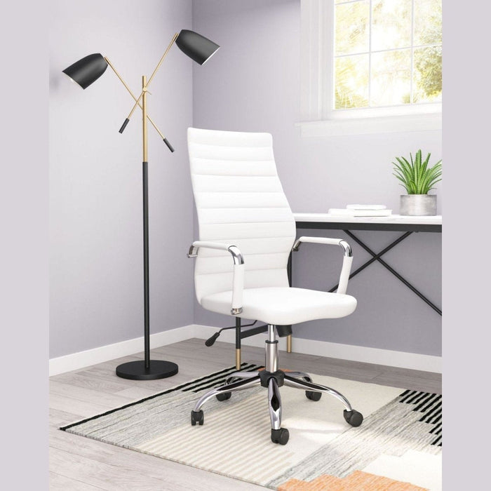 Zuo Primero White Office Chair - Sleek Comfort