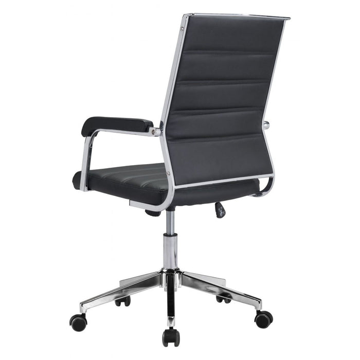 Zuo Liderato Black Office Chair - Ergonomic Elegance for Productivity