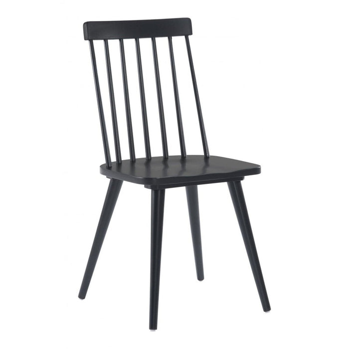 Zuo Ashley Black Dining Chairs - Set of 2 for Stylish Seating