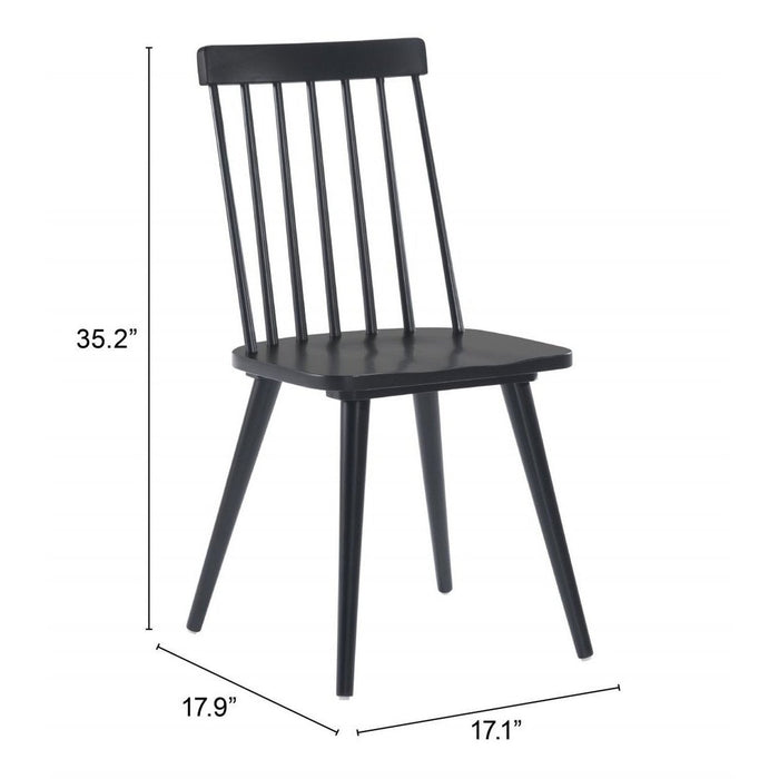 Zuo Ashley Black Dining Chairs - Set of 2 for Stylish Seating