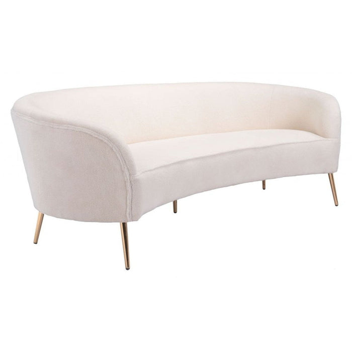 Luxe Comfort: Zuo Luna Cream Sofa – Exclusive Elegance