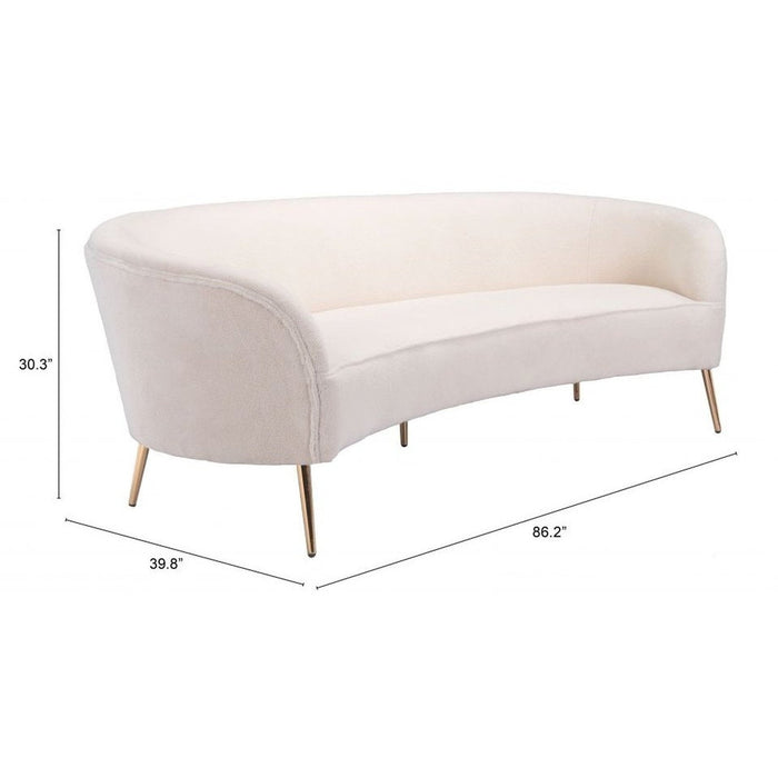 Luxe Comfort: Zuo Luna Cream Sofa – Exclusive Elegance