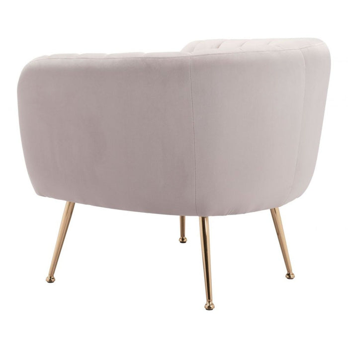 Zuo Deco Beige & Gold Accent Chair - Stylish Seating
