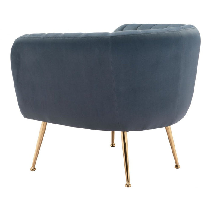 Zuo Deco Gray & Gold Accent Chair - Stylish Seating for Modern Spaces