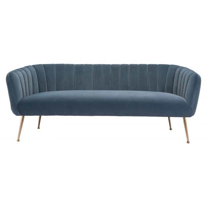 Gray & Gold Zuo Deco Sofa - Stylish Living Room Furniture