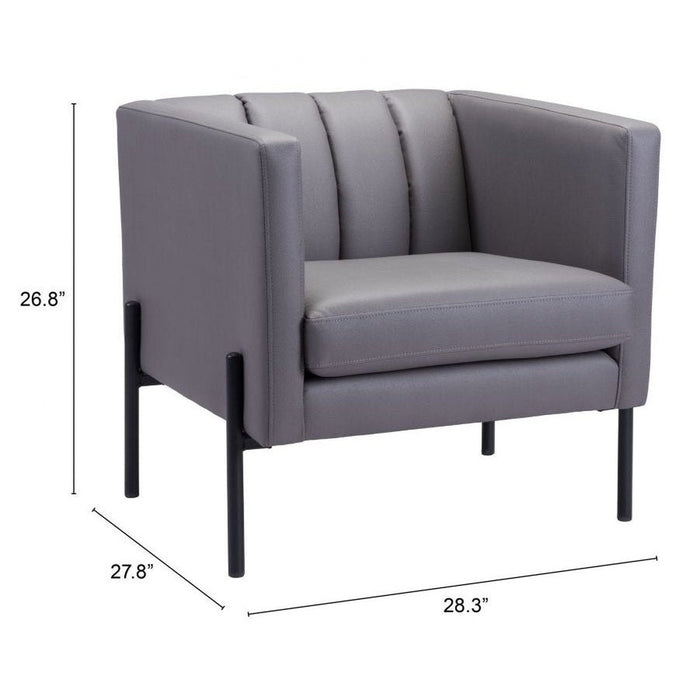 Zuo Jess Gray Accent Chair - Stylish Seating