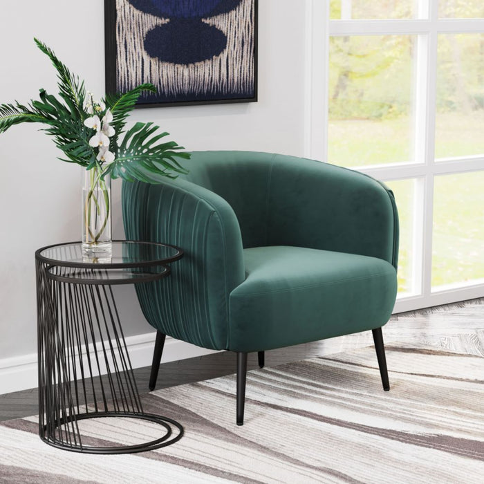 Zuo Karan Green Accent Chair - Stylish Seating for Any Space