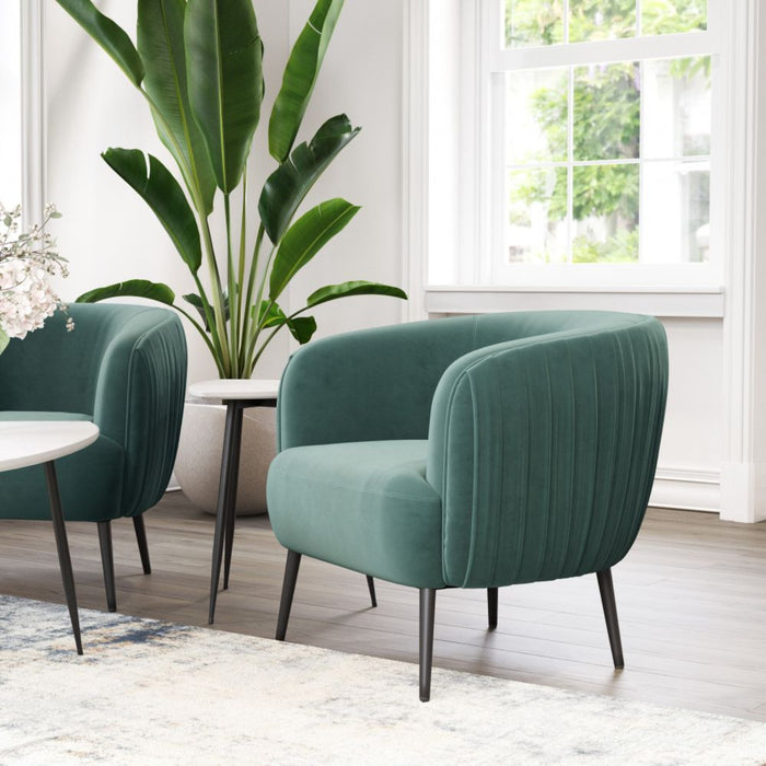 Zuo Karan Green Accent Chair - Stylish Seating for Any Space