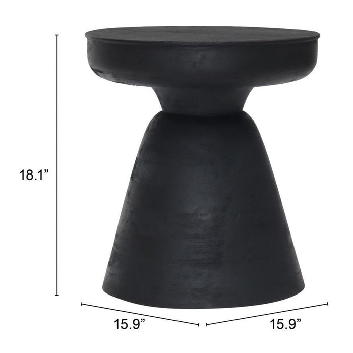 Zuo Sage Black Side Table: Elegant Accent for Stylish Spaces