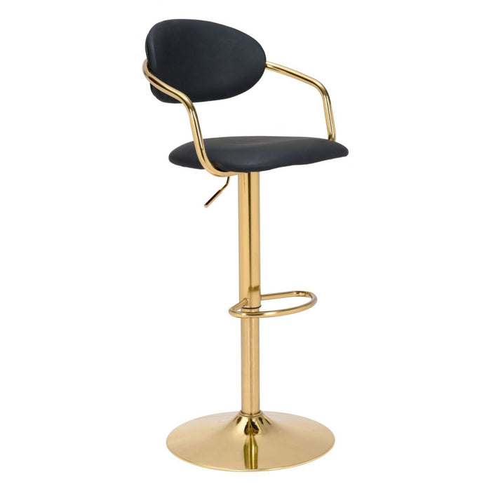 Glam Up Your Space with Zuo Gusto Bar Chair in Stunning Black & Gold