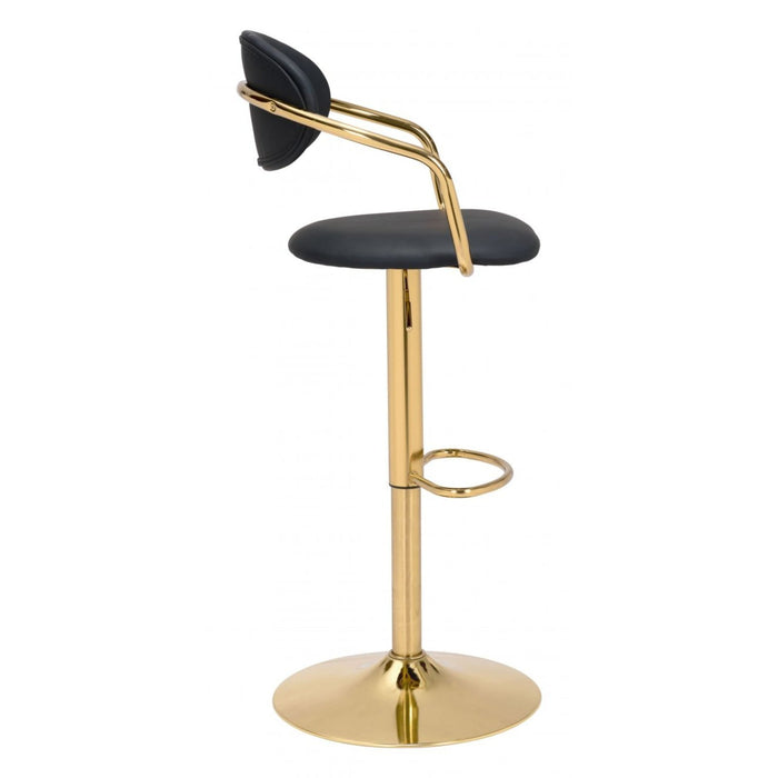 Glam Up Your Space with Zuo Gusto Bar Chair in Stunning Black & Gold