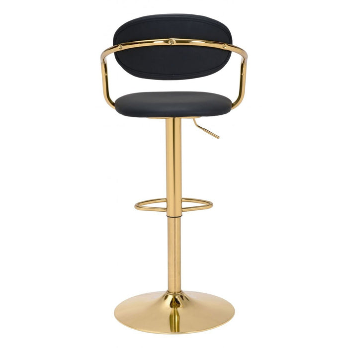 Glam Up Your Space with Zuo Gusto Bar Chair in Stunning Black & Gold