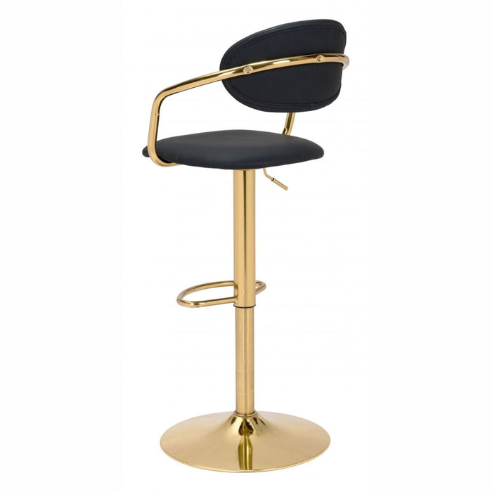 Glam Up Your Space with Zuo Gusto Bar Chair in Stunning Black & Gold