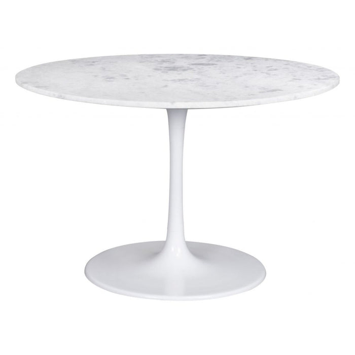 Zuo Phoenix White Dining Table: Sleek Elegance for Contemporary Spaces